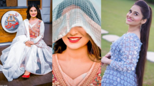 Ukasha Gul Ashraf, Pakistani actress and singer, smiling.